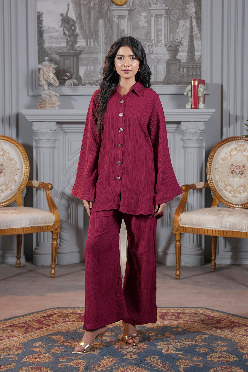 Crush Georgette Co-ord Set