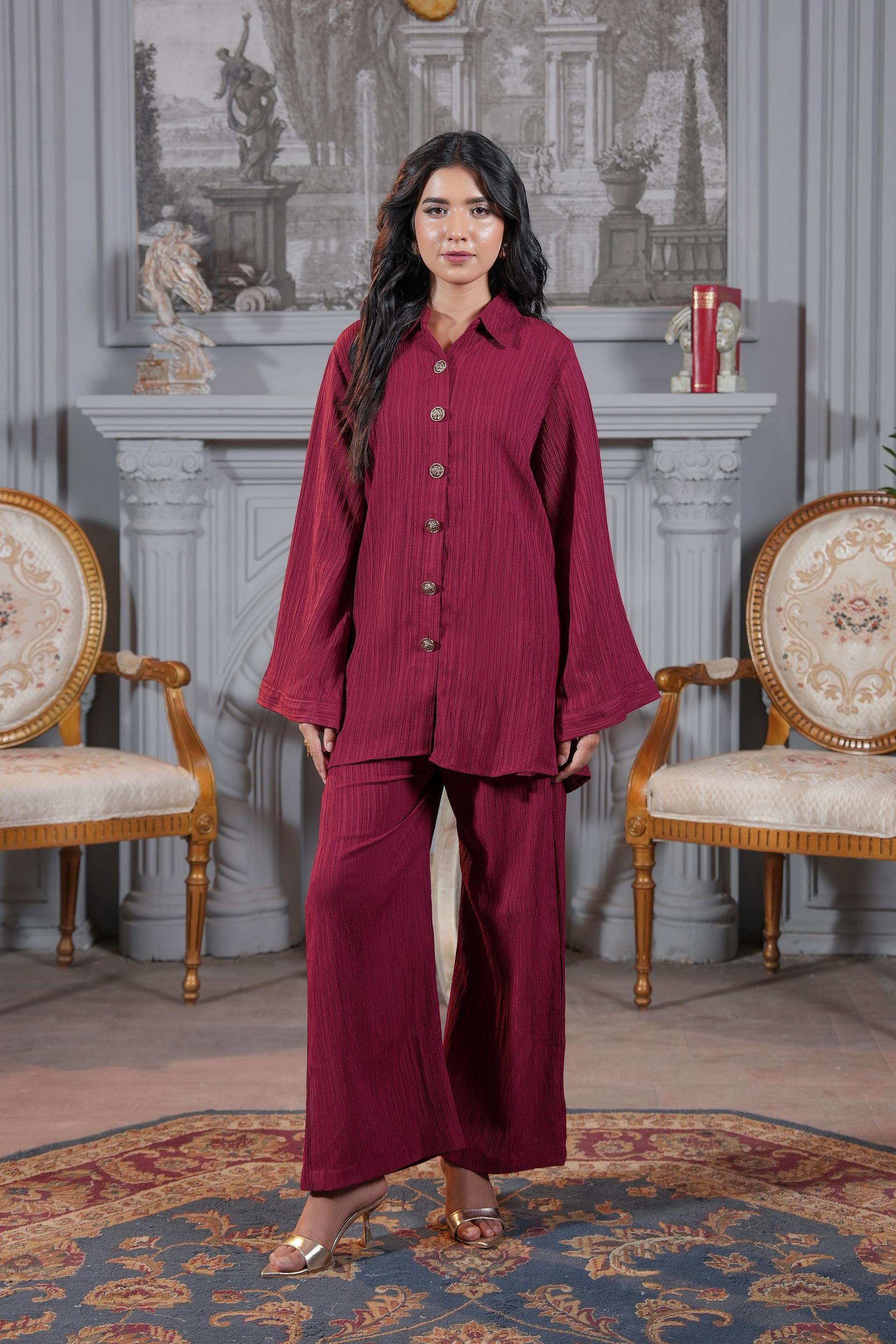 Crush Georgette Co-ord Set