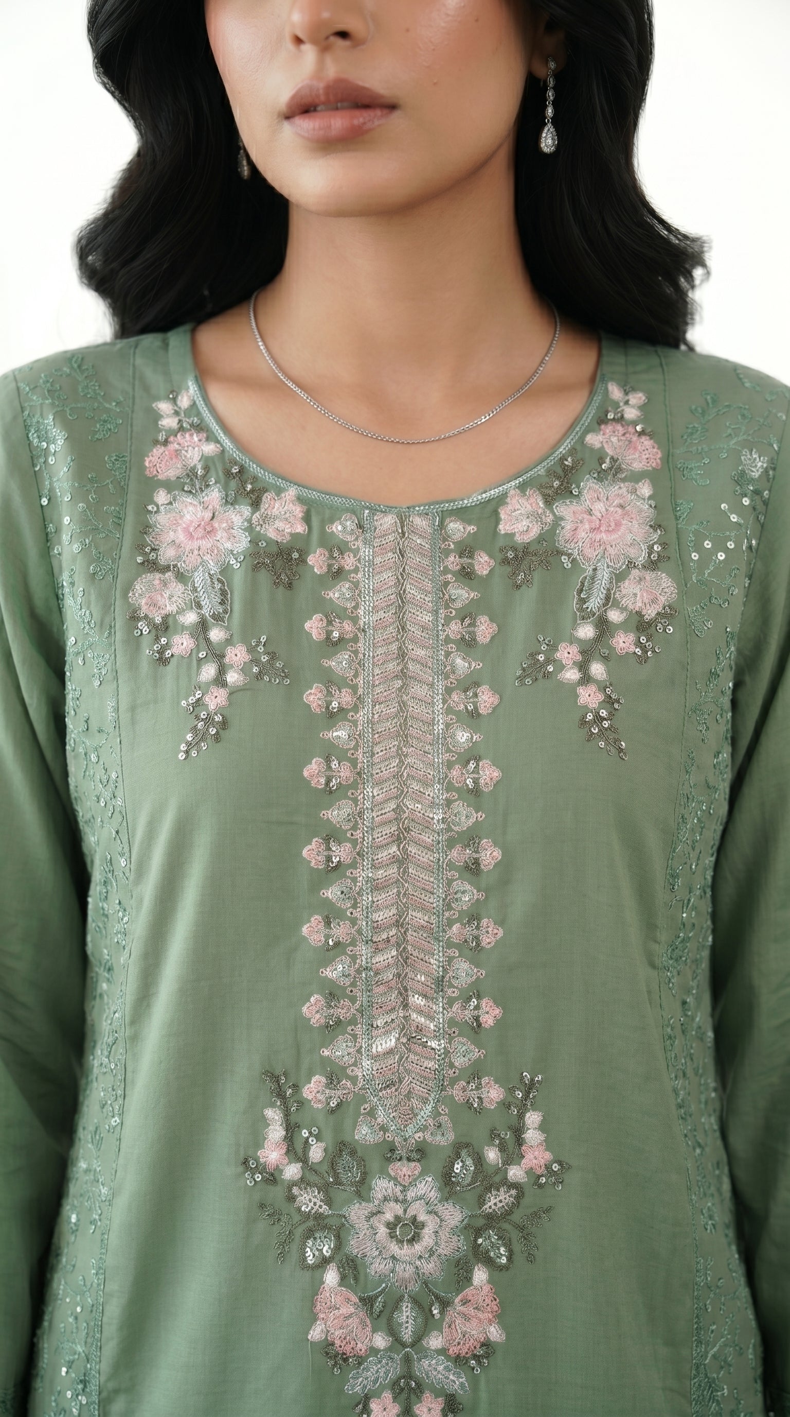 2pc summer embroidered suit - Farah