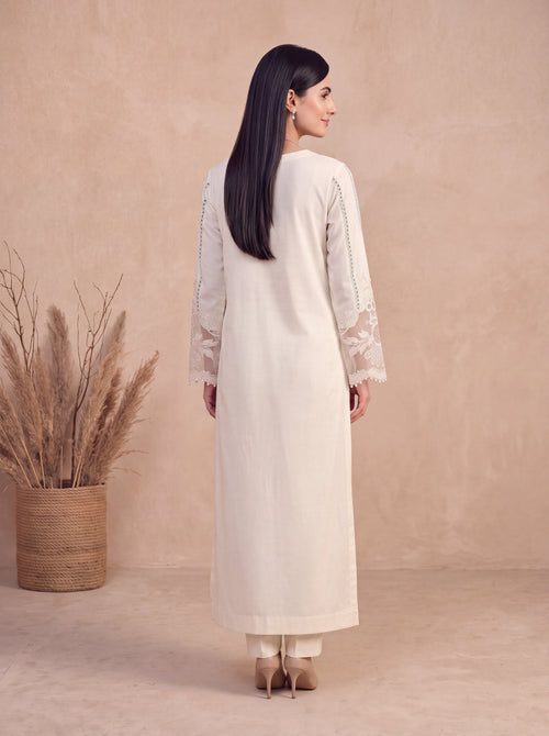 2PC Summer Embroidered Suit